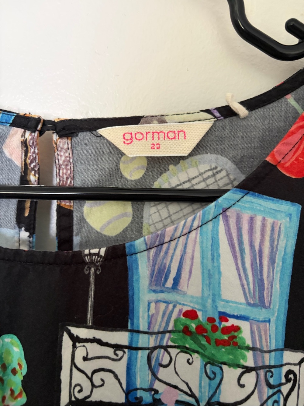 Gorman Black Midi Dress with Whimsical Paris print - Picture 6 of 6